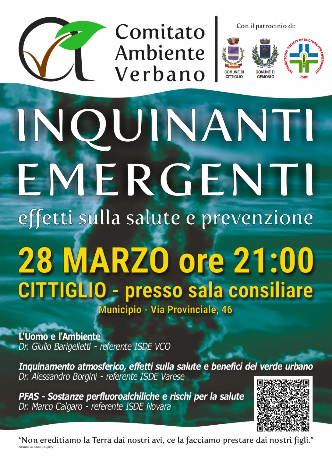 Locandina: INQUINANTI EMERGENTI